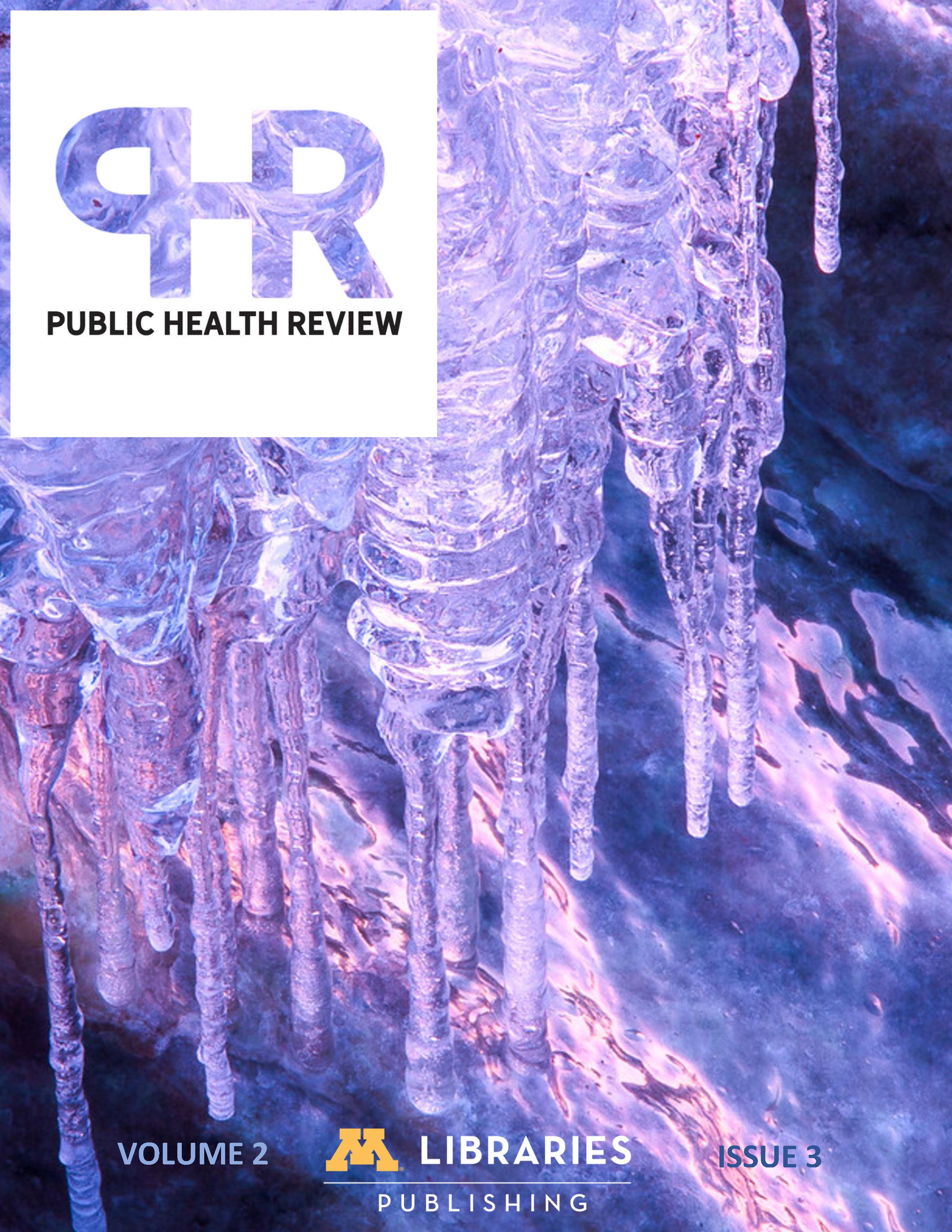 cover photo of icicles for volume 2 issue 3 of PHR